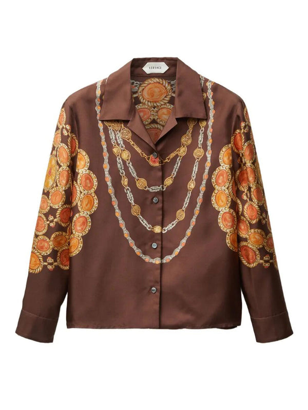 "The Lover" Print Silk Twill Shirt