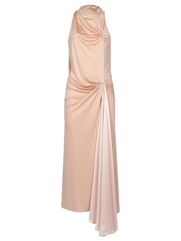 Viscose Long Dress With Cut-Out Detail