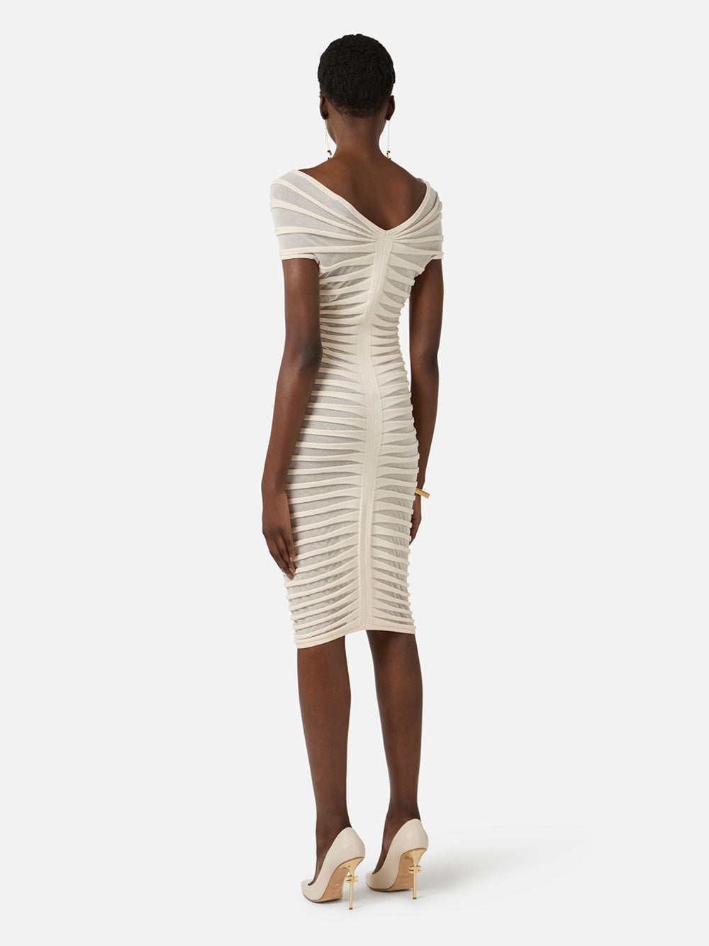 Elisabetta Franchi Midi dresses - Nude & Neutrals | fb309a3f6fc1c54eed286b89e67081506e157d68