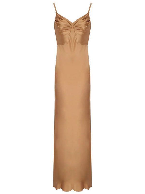 Red Carpet Dress In Satin Fabric