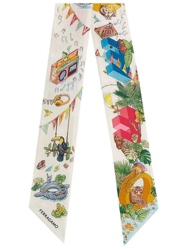 Jungle Party Print Silk Mini Bandeau