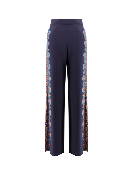 Silk Trousers With Floral Print