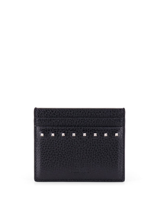 Leather Card Holder With Stud Detail