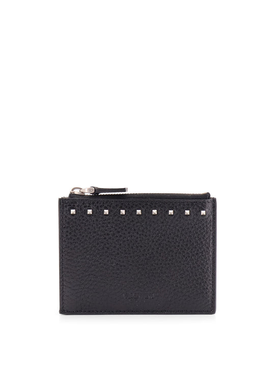 Valentino Garavani Rockstud Leather Card Holder