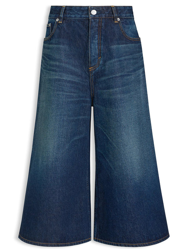 Palazzo Denim Shorts