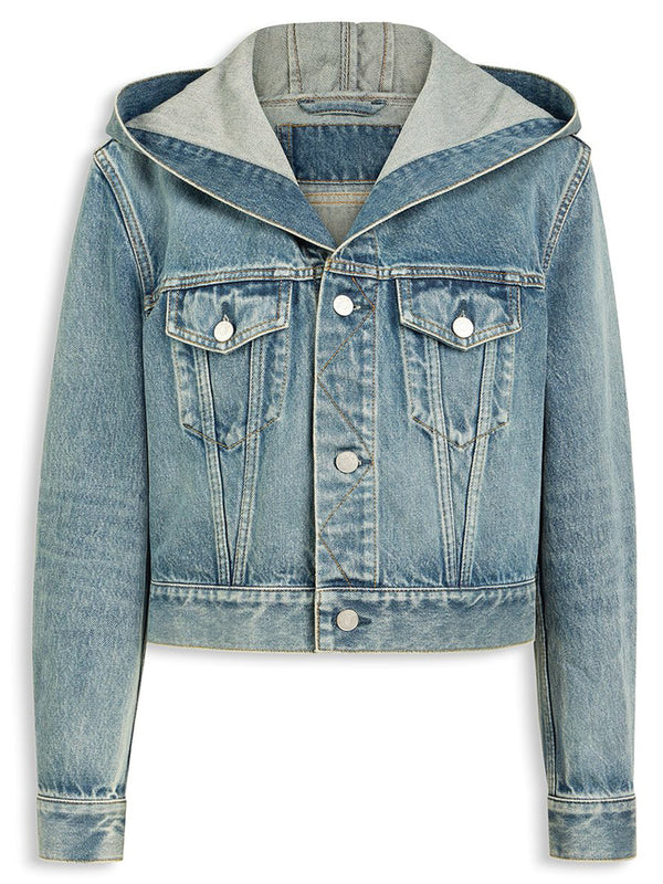 Trucker Denim Jacket With Hoodie