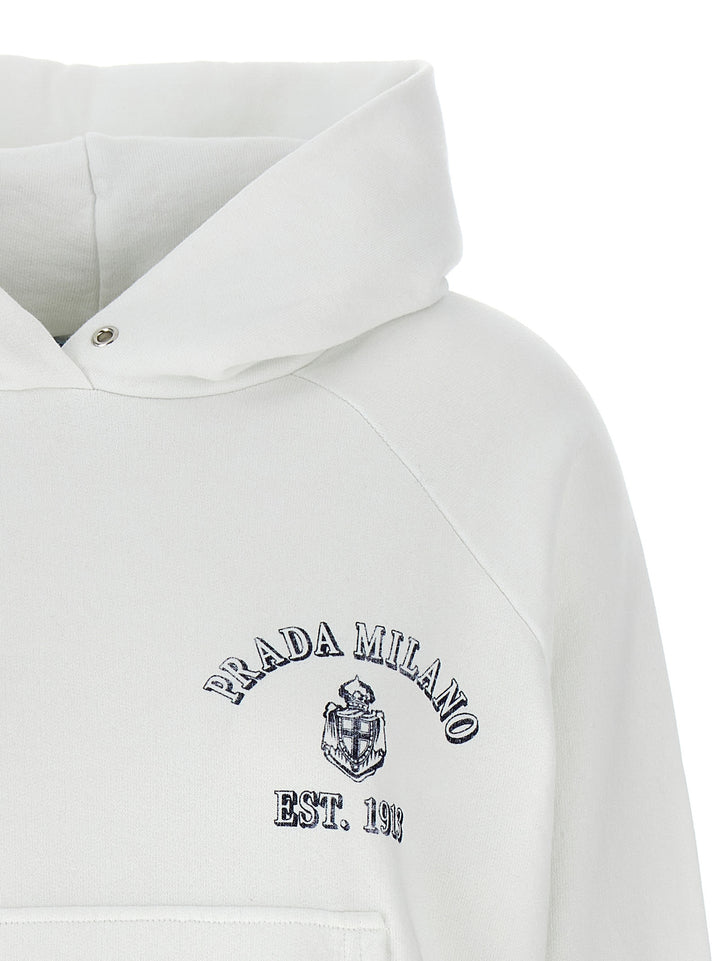 Prada Vintage Hoodie Sweatshirt - White | fb11e576c3259c913d3d3a207dc3790b628a5e2f