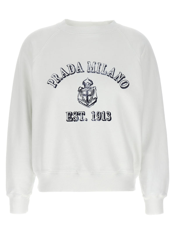 Print Sweatshirt White