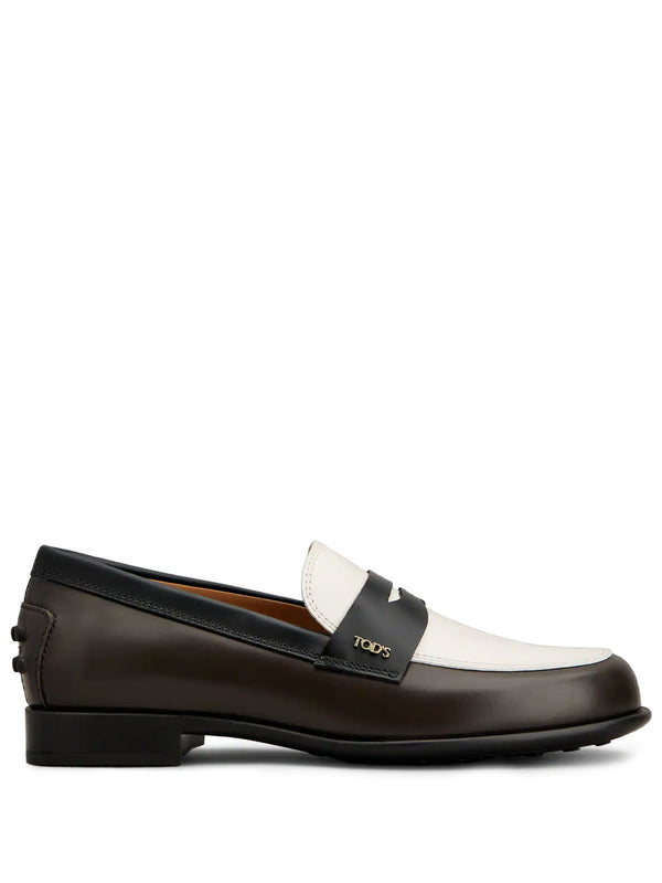 Three-Colour Leather Loafers