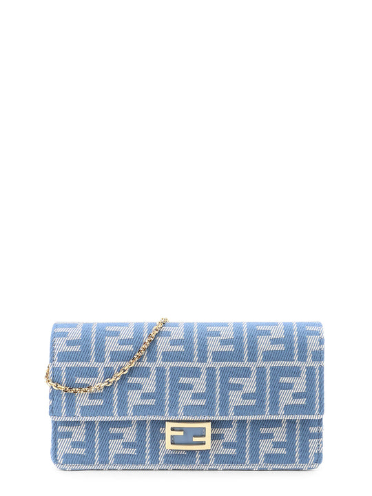 Wallet On Chain Baguette With Shoulder Strap With All-Over Ff Motif