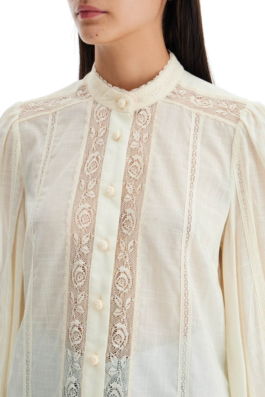 Camicia Halliday Rifinita In Pizzo