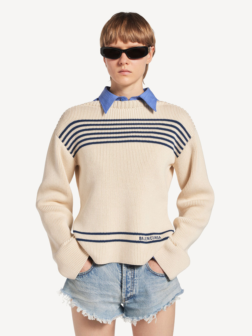 Balenciaga Pullover - Nude & Neutrals | 990b732f1e8e7d3879050bbe9b0fac1d34ac2f73
