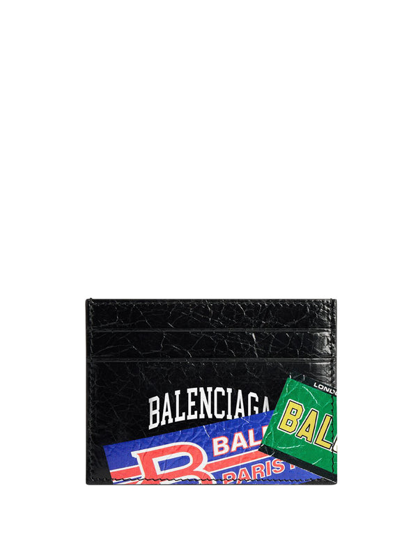Men`S Cash Card Holder In Black/Multicolor