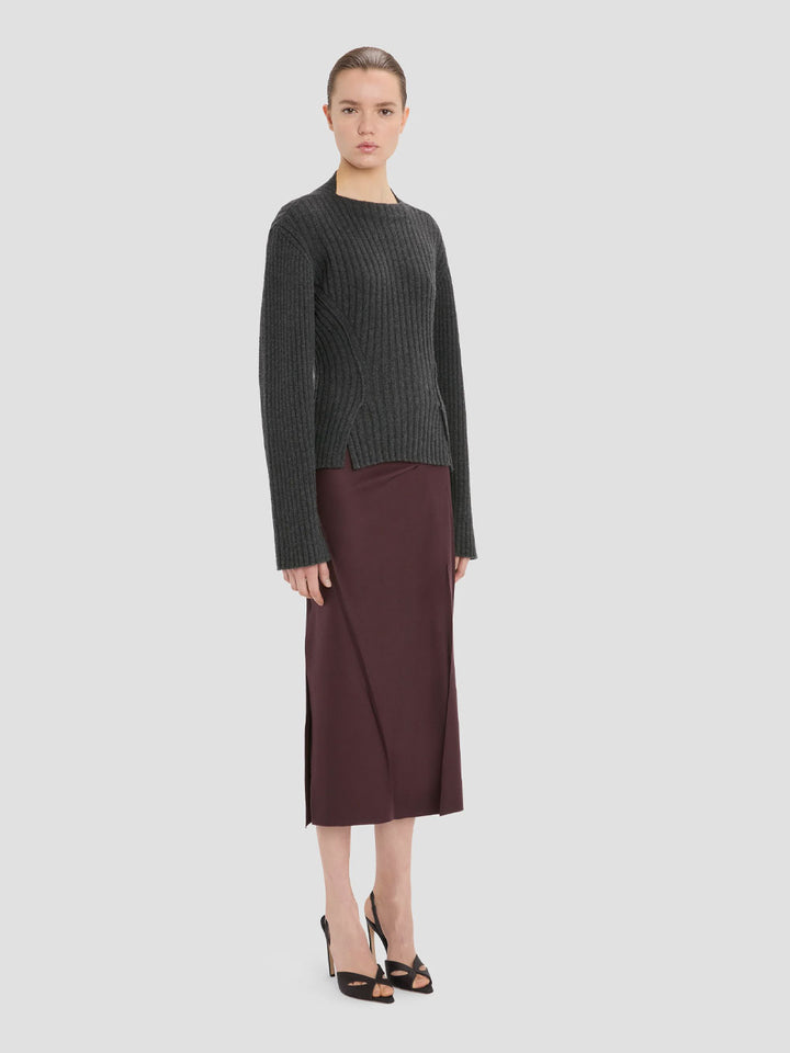 Victoria Beckham Round neck - Grey | 57520bfa30dd21e073ef99f06964b8112533ec87