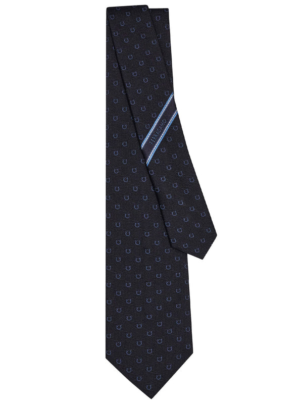 Gancini Jacquard Silk Tie
