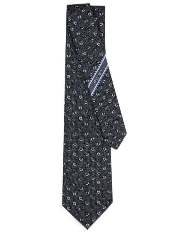 Gancini Silk Jaquard Tie