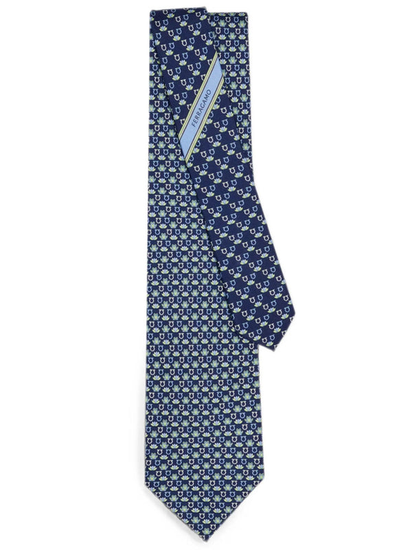 Frog Print Silk Tie