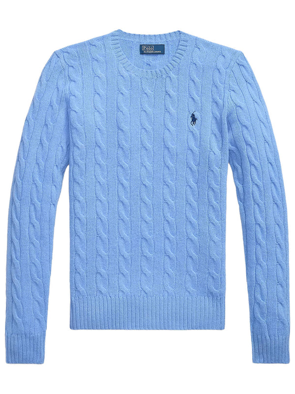 Cable Wool And Cashmere Crewneck Jumper