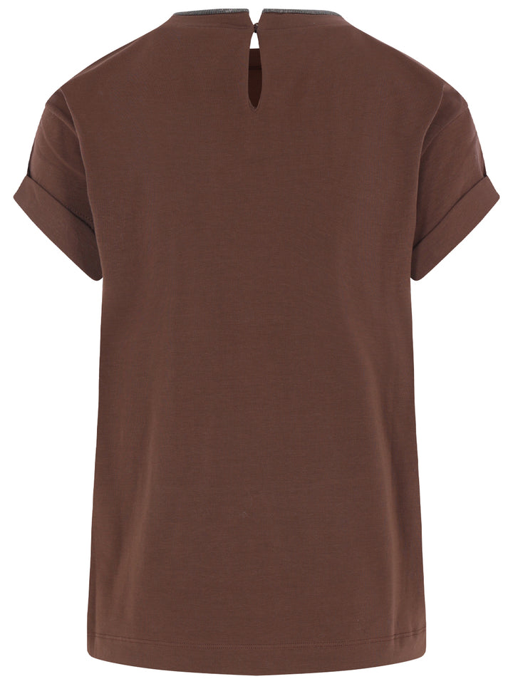 Brunello Cucinelli T-shirts - Brown | f1ba4f71d43aa930aa4f18a4a626357640730143