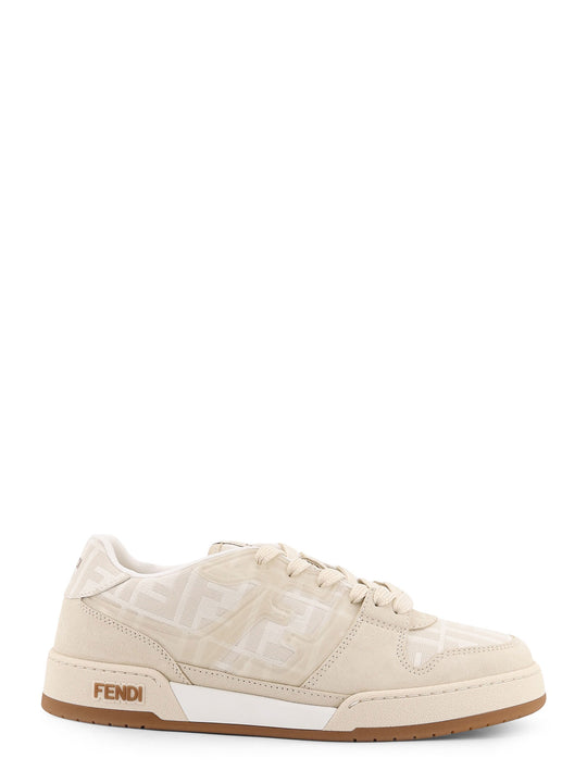 Fendi Match Ff Jacquard And Leather Sneakers