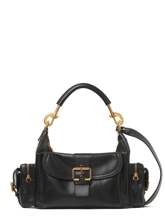 Medium Double Carry Leather Shoulder Bag