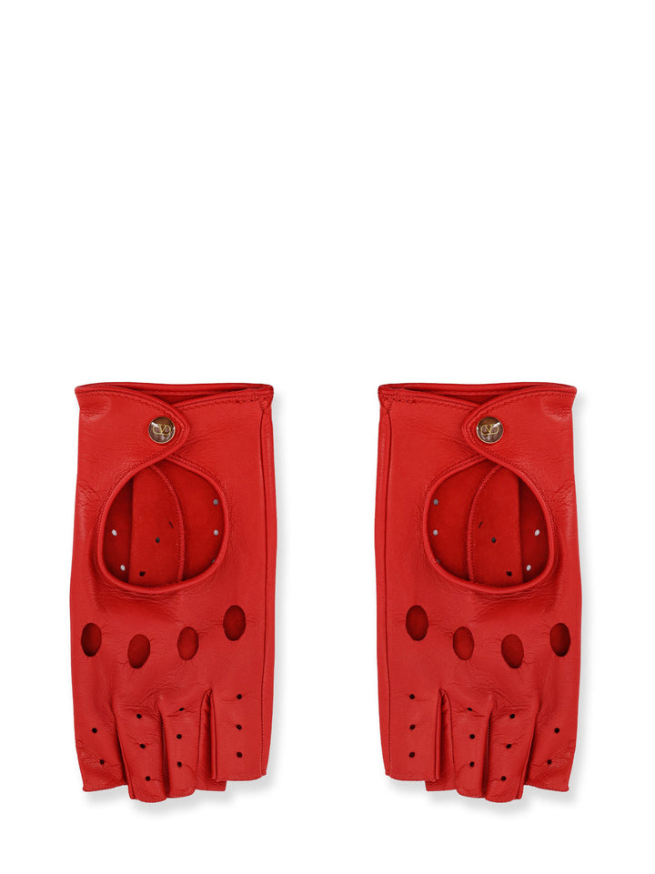 Valentino Garavani Gloves - ROUGE PUR/MARRONE/ORO | dd7883f61f2c9e7bc62b54ecfb21e1d237d63ee5