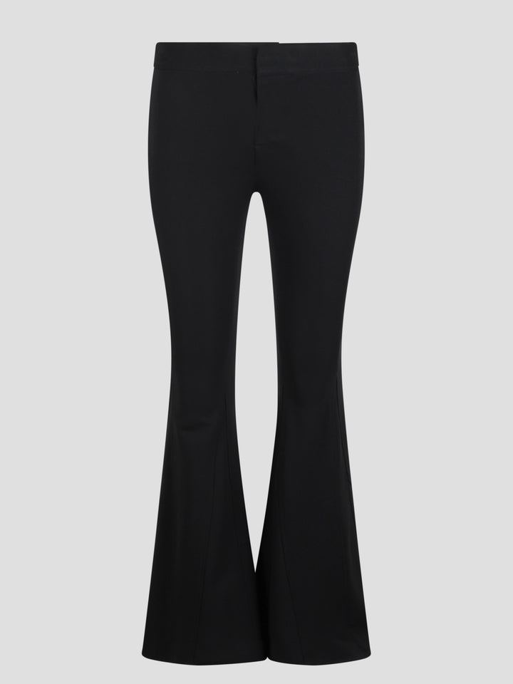 Flared jersey trousers