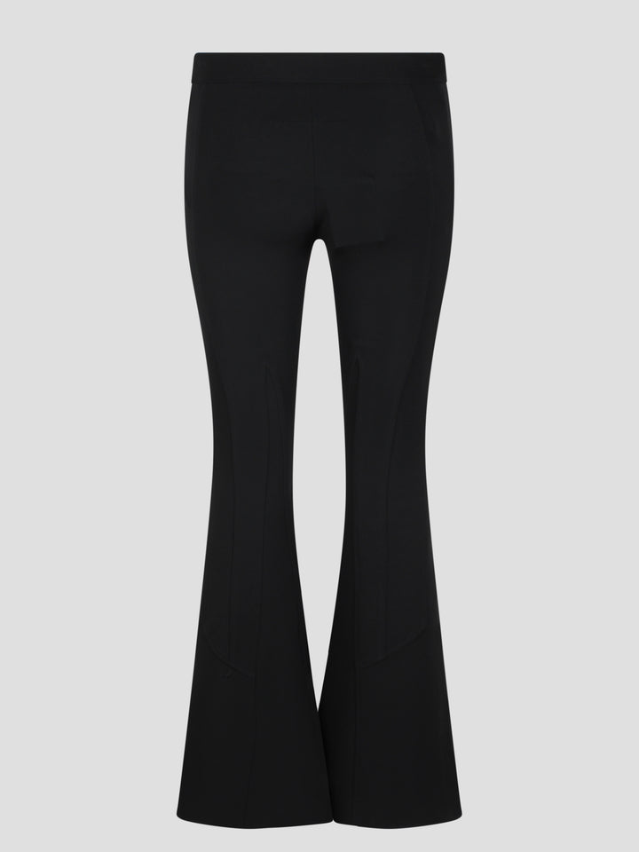 Flared jersey trousers