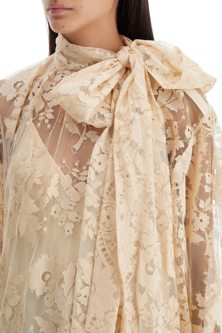 Of Lace Blouse With Floral Pattern