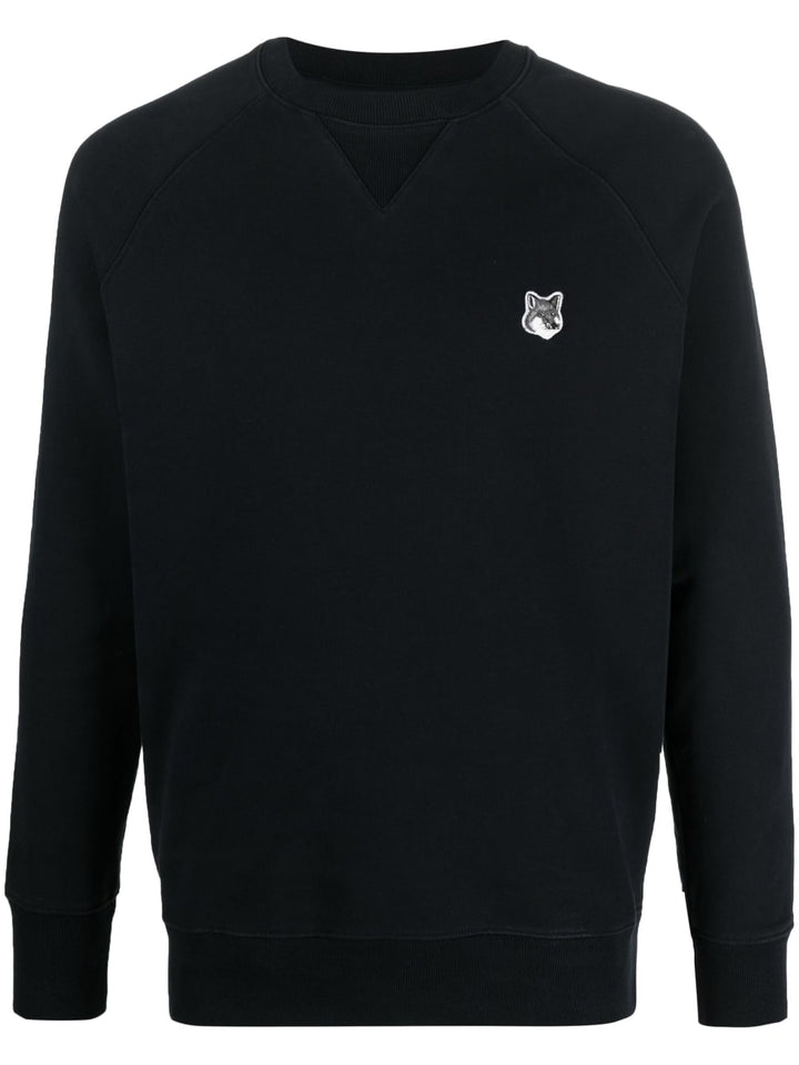 Grey fox head patch classic sweatshirt