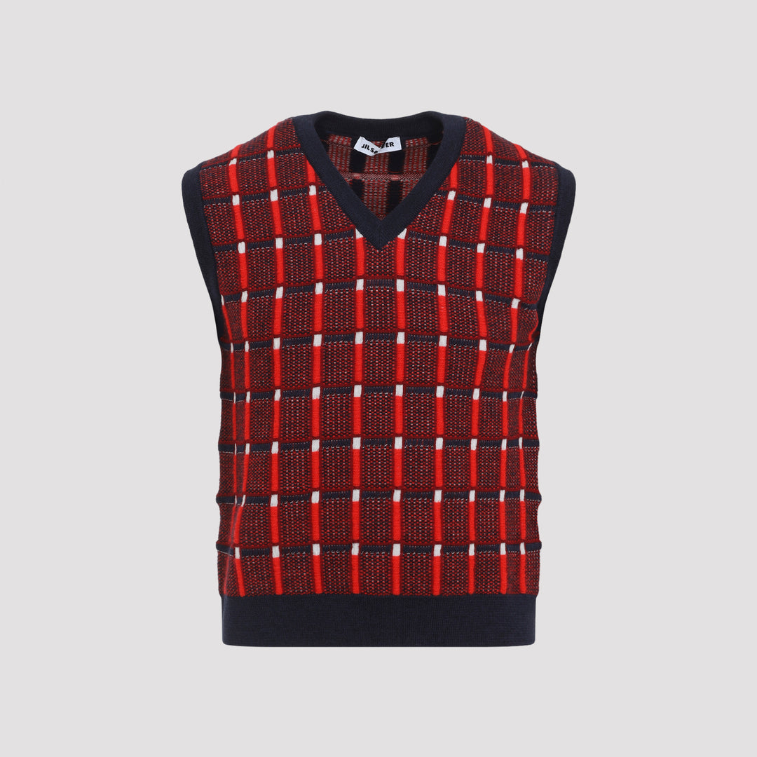 Jil Sander Gilet - Red | 75fadf6d5db746a882b52611d4acfdd00872faba