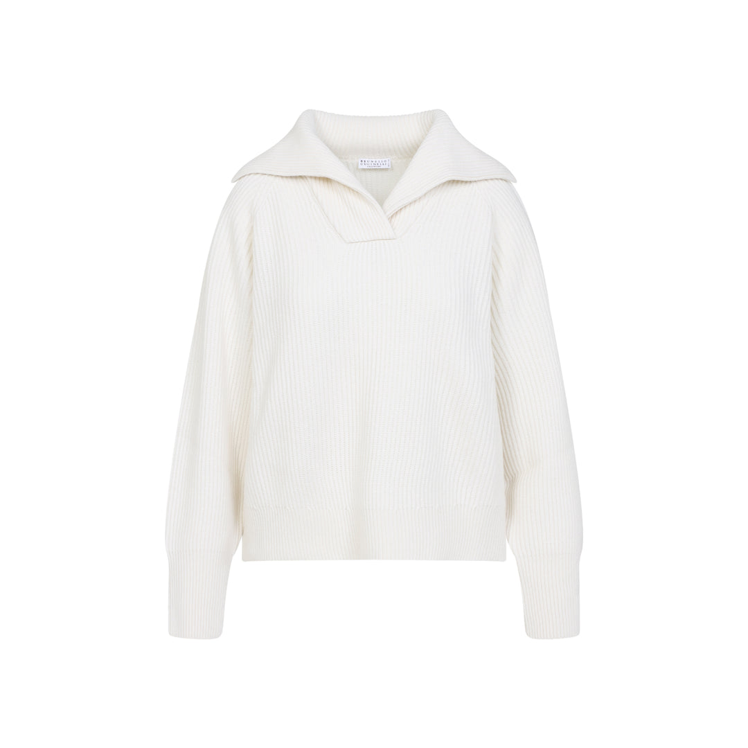Brunello Cucinelli Pullover - White | d66ad587d3fb11fc2d335502ea740efc833f6506