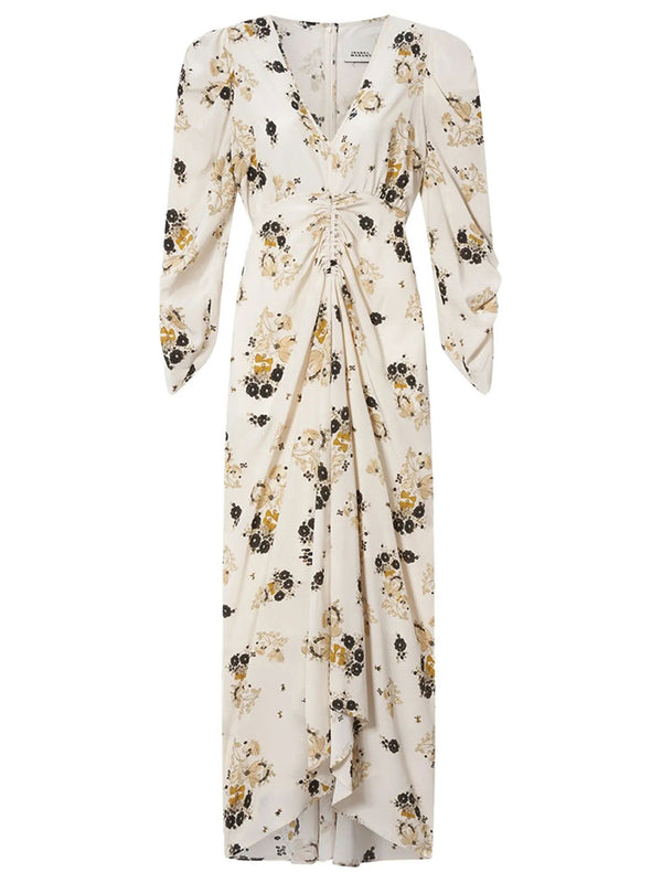 Albini Printed Silk Midi Dress