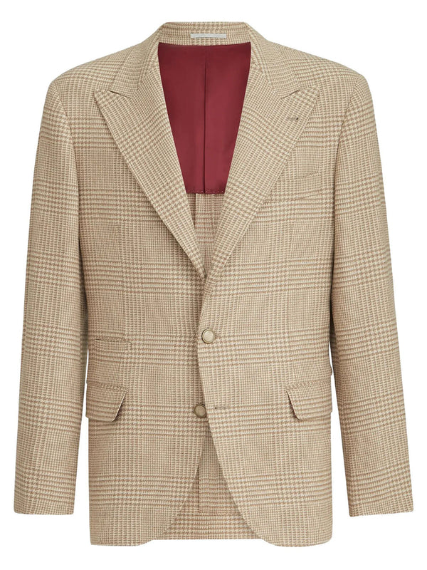 Cashmere Blend Checked Single-Breasted Blazer