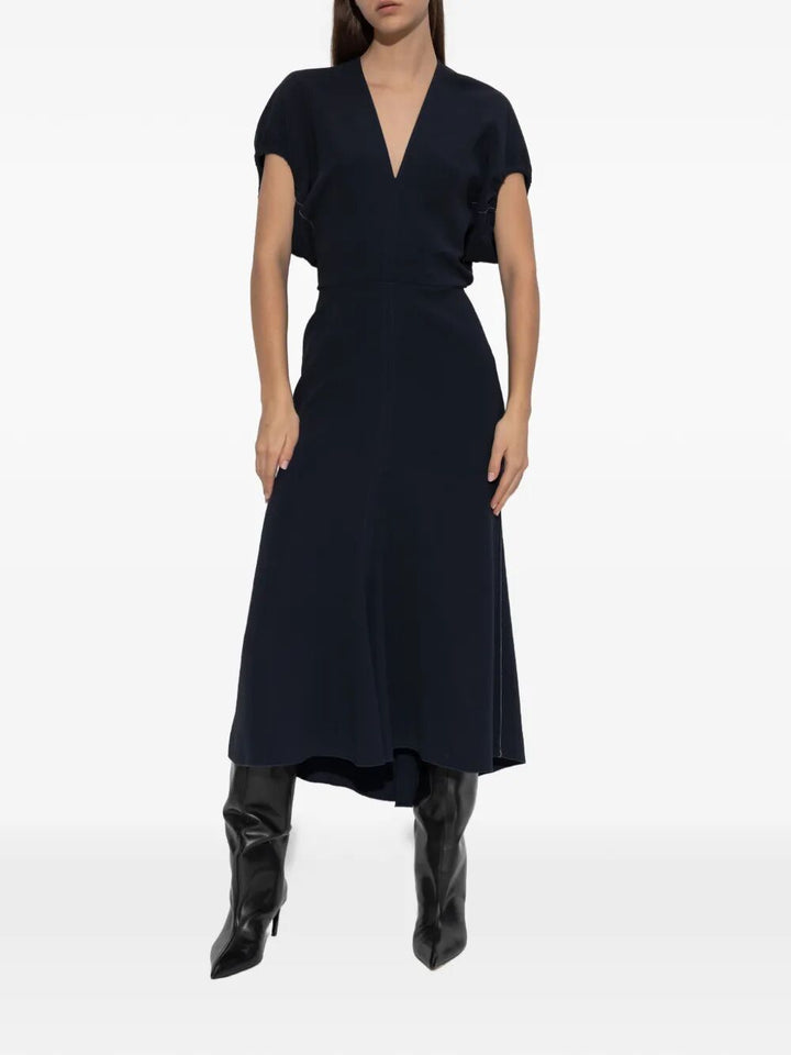 Victoria Beckham Midi dresses - Blue | 45209fdb0c4a6a7194e0aa58db7fe9e423a27b3b