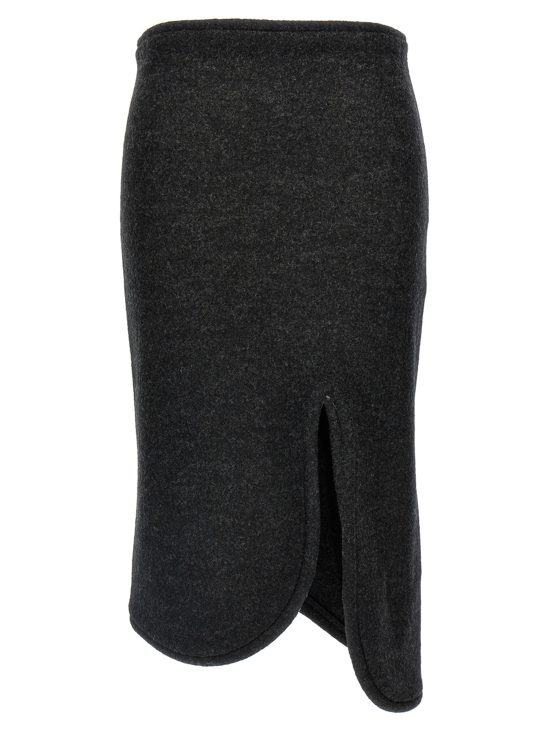 Padded Tube Detail Skirts Gray