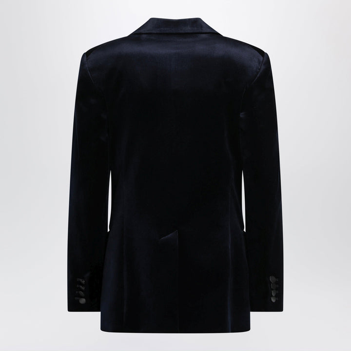 Victoria Beckham Midnight Blue Tailored Single-Breasted Jacket