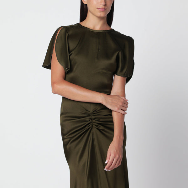 Bela Green Crepe Satin Top