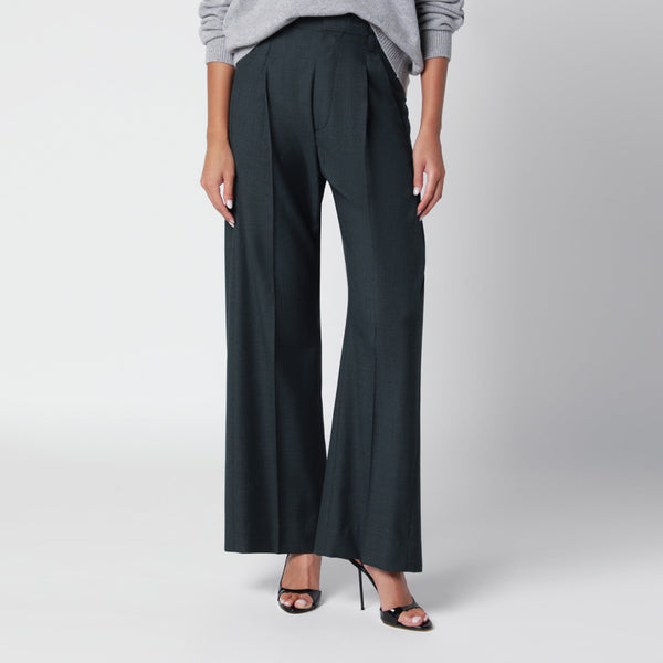 Ethel Trousers In Swamp Green Virgin Wool