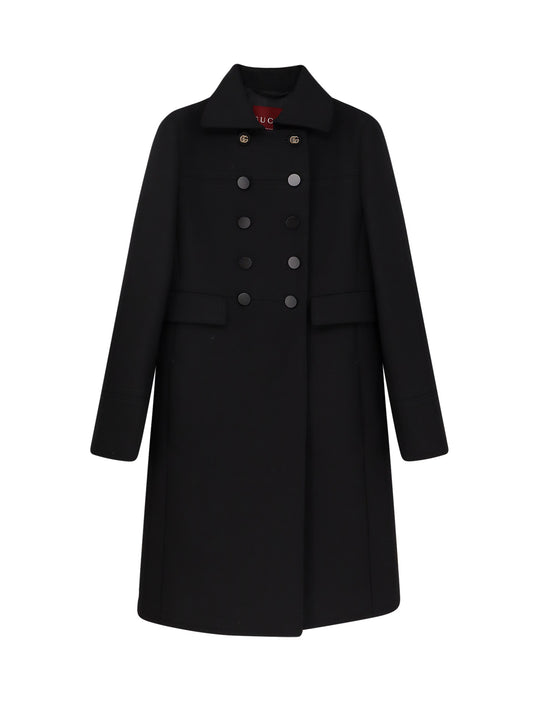Double-Breasted Wool Coat