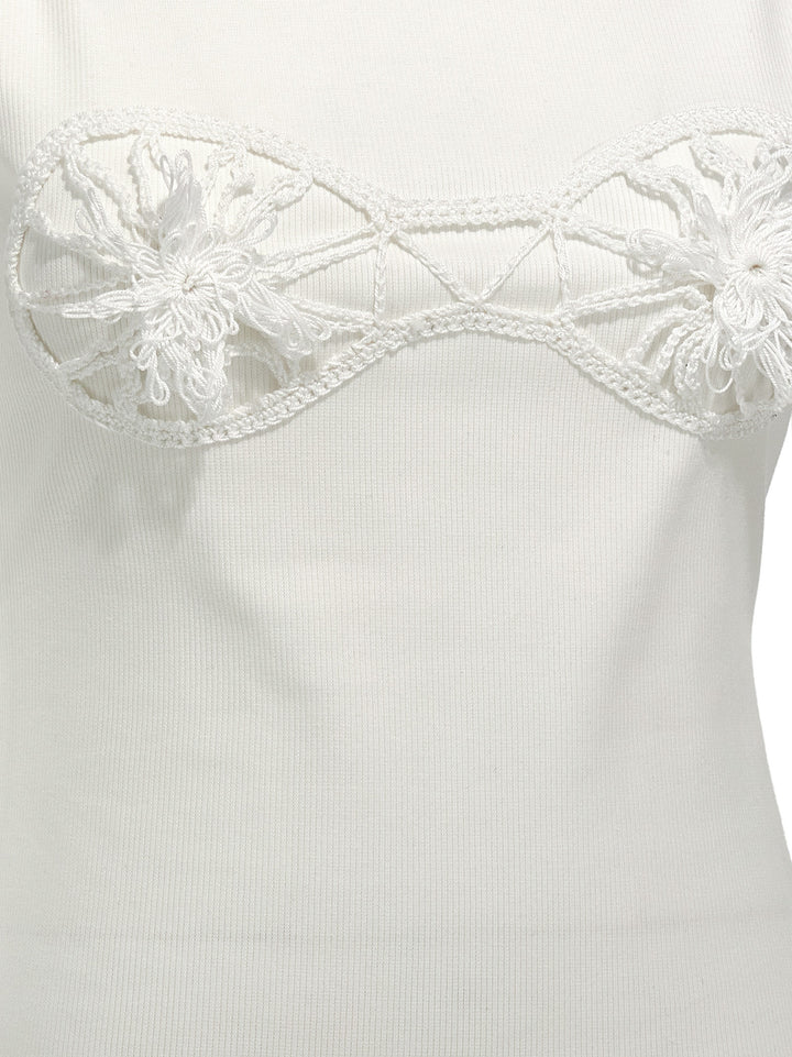 Magda Butrym Ribbed Top Tops - White | d0ca58c5d0b02056df2fd76d71e428a37f17b923