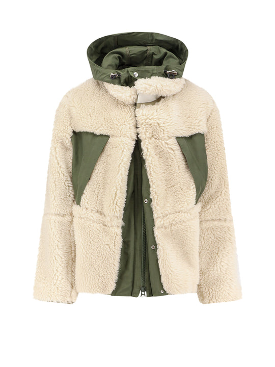 Eco Shearling And Nylon Jacket