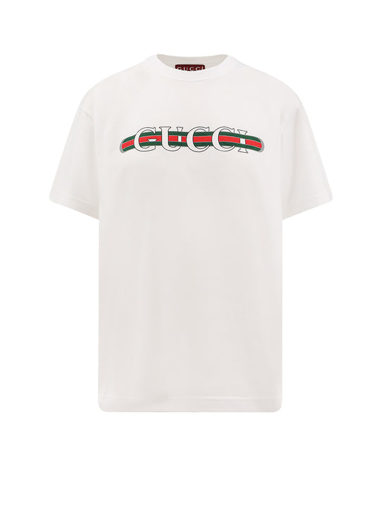 Cotton T-Shirt With Iconic Print