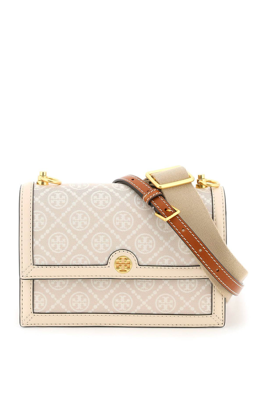 T Monogram Jacquard Shoulder Bag