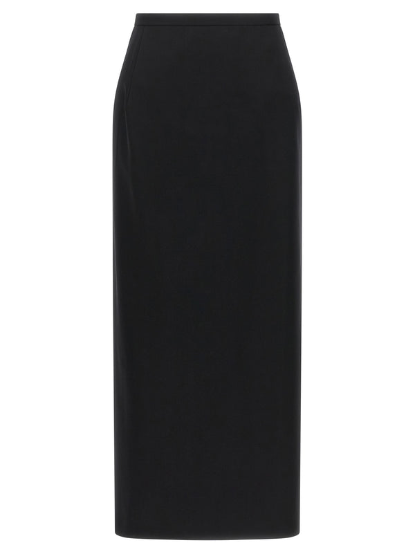 Skirt With Closure And Back Panel Skirts Black