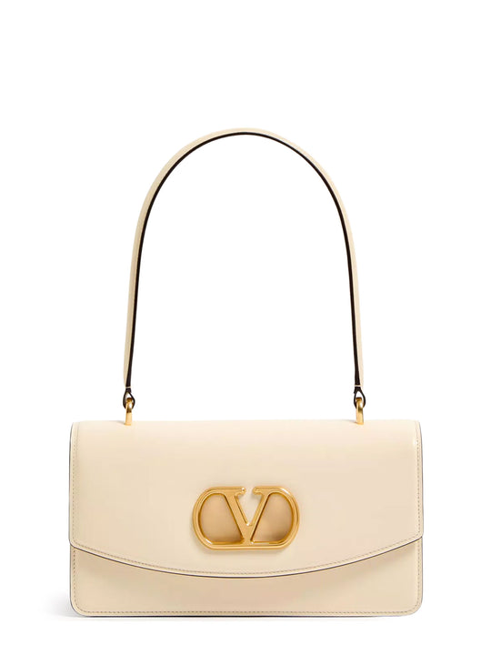 Leather Vlogo Shoulder Bag