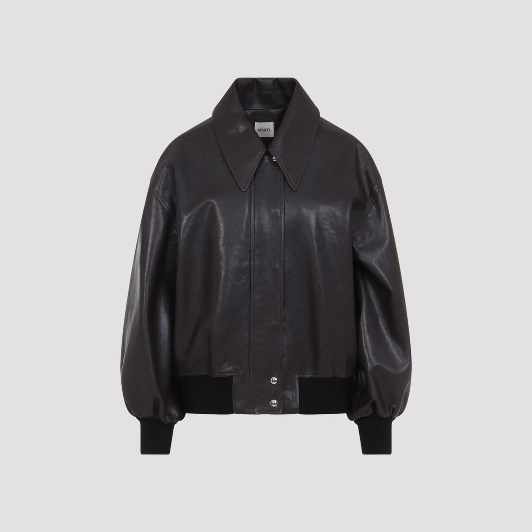 Khaite Leather - Brown | 086447f268ef0a3470340a0f3b72ab230d0b0deb