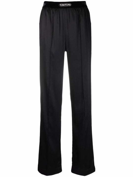 Stretch Silk Satin Pj Pants