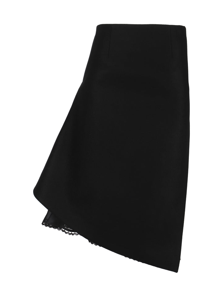 WOOL MELTON SKIRT