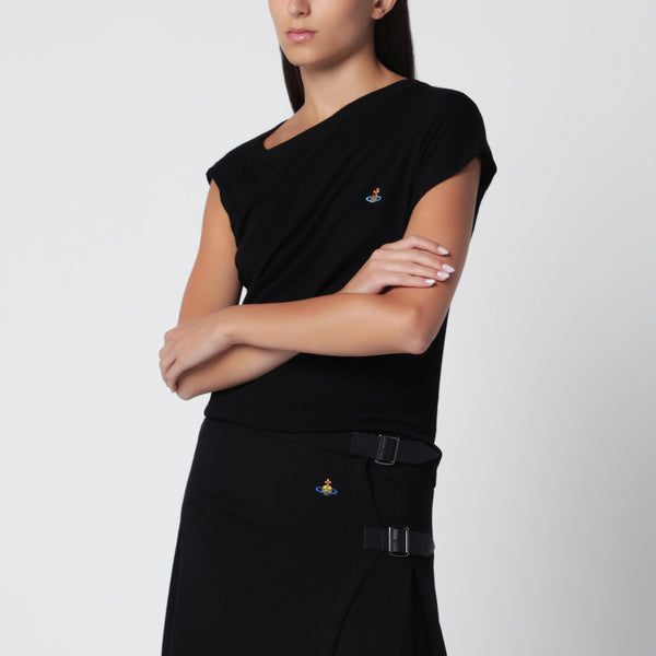 Black Asymmetrical Hebo T-Shirt